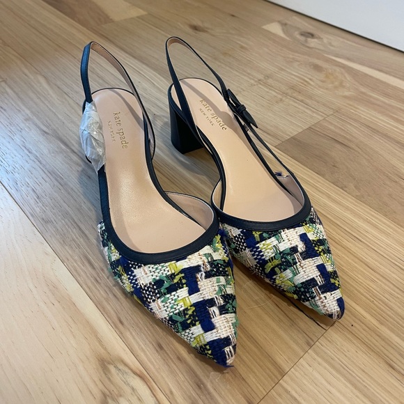 kate spade Shoes - Kate Spade D’orsay Chunky Heel, Navy Blue-Size 8.5